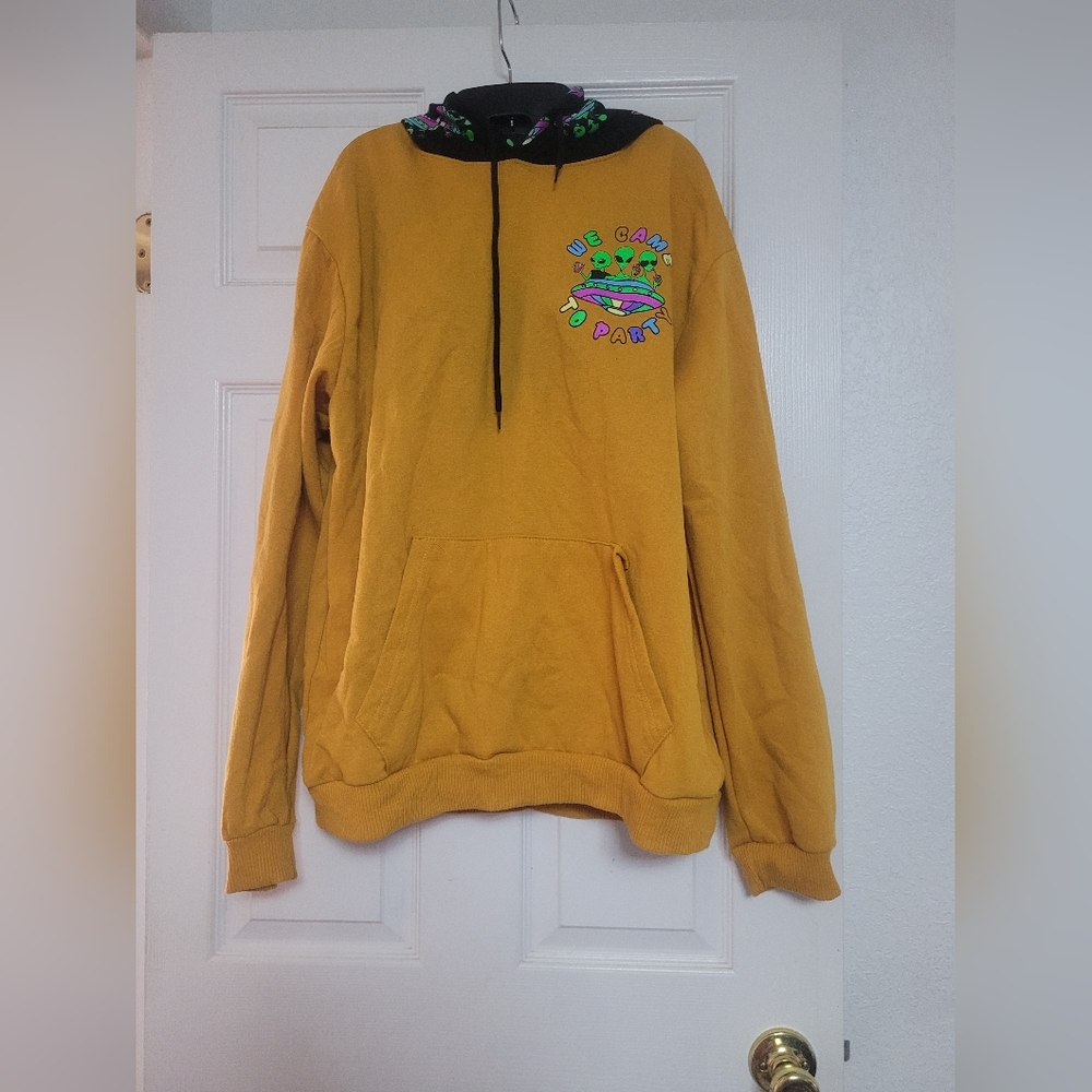 Men's Yellow Graphic Hoodie